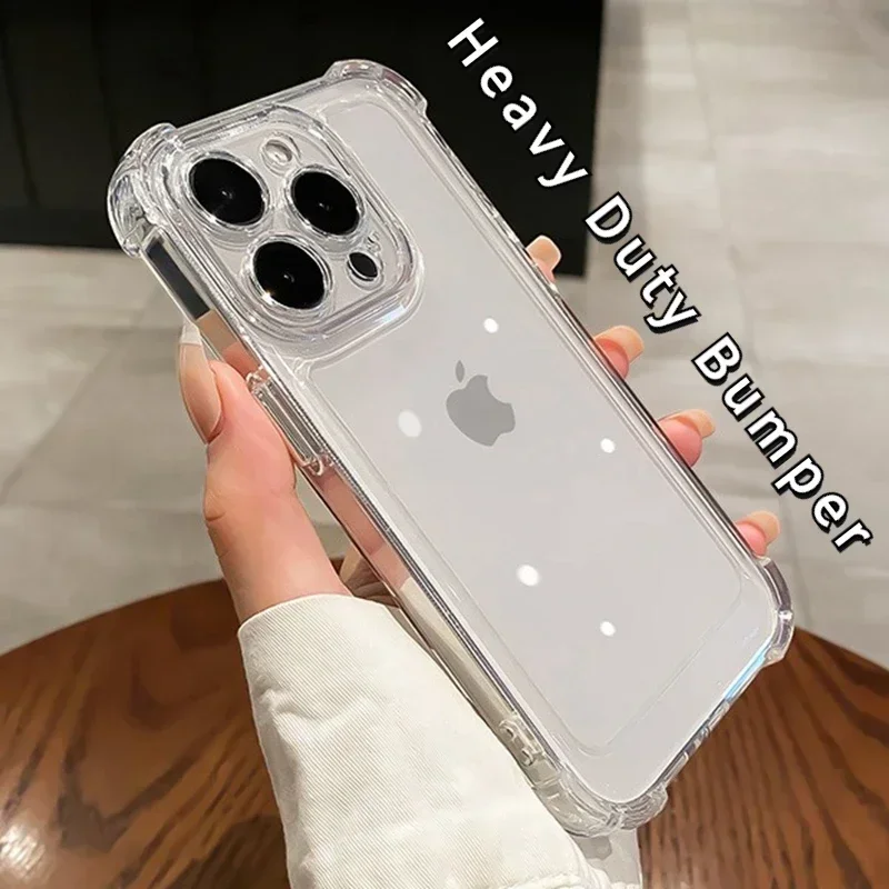 Luxury Noble Black Soft Transparent Case For IPhone 16 15 14 13 12 11 Pro Max XR XS 7 8 Plus SE Heavy Duty Shockproof Cover Men