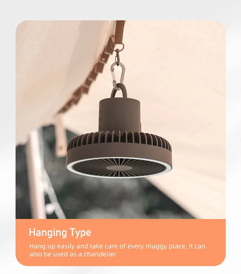 Summer Outdoor Camping Fan Portable Tent Ceiling Fan Light Usb Rechargeable Hanging Upright Camping Tripod Household Outdoor Fan