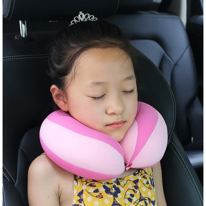 Children's Car Neck Protection Pillow Plush U-shaped Nap Pillow Baby Car Safety Seat Head Support Pillow Children Travel Pillow