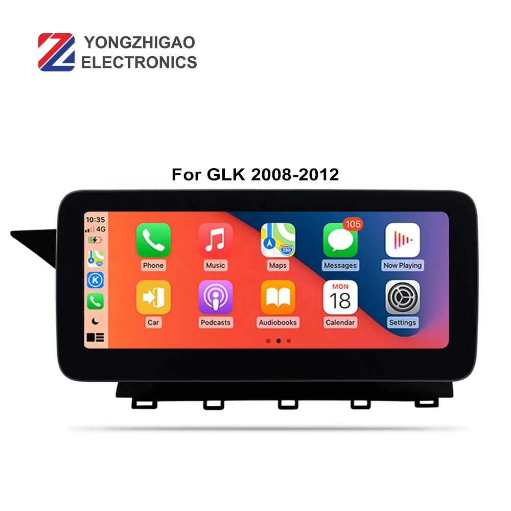 YZG 10.25 Inch 4+64GB Android 10   Touch Screen Carplay DVD GPS Radio Multimedia for GLK Class X204 2008-2014