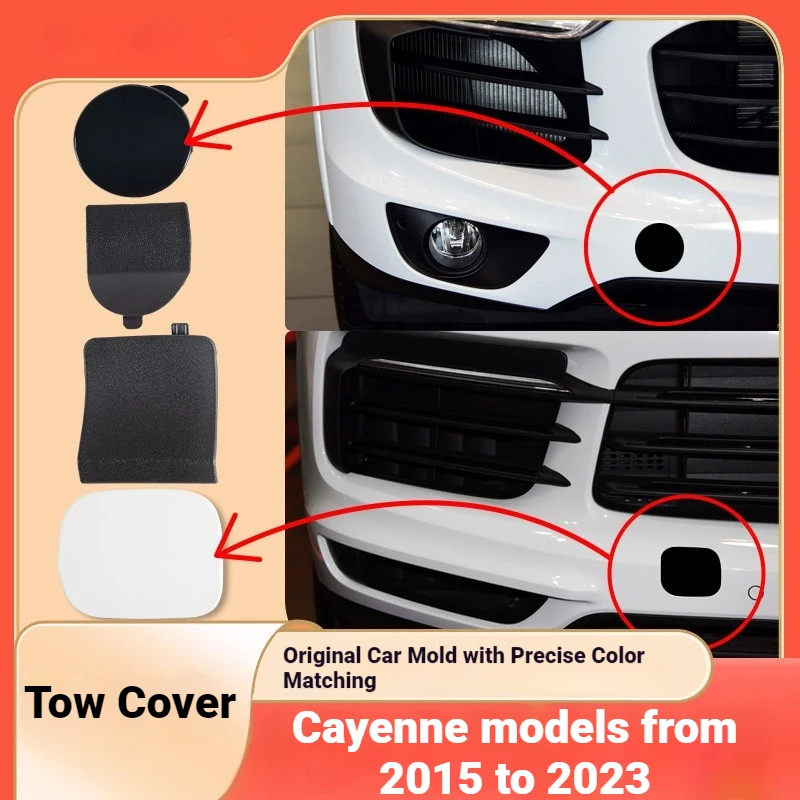 For 15 16 17 18-23 Porsche Cayenne front and rear bar trailer covers tow hook tow rope covers