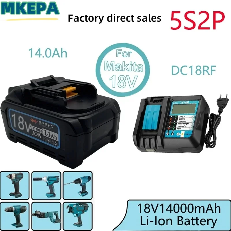 5S2P 14000mAh 21700 original makita18V BL1830 lithium-ion rechargeable power tool battery 21V BL1860 BL1850 BL1860B BL1840