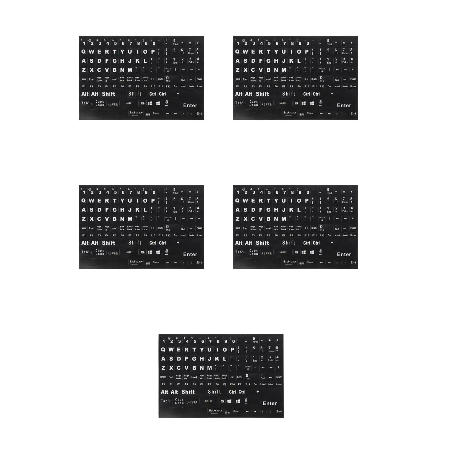 

5pcs 5 Sheets Hangul Sticker Caps Cute Keyboard Gaming Computer Stickers Letters Typing Universal English