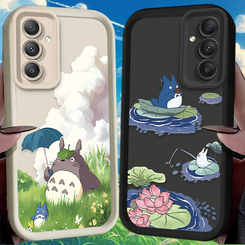 Cute T-TotoroS Case for Samsung Galaxy S24 Ultra S23 S22 S21 Plus FE S24Ultra A54 A34 A14 A73 A53 A33 5G Soft Silicone Back Etui