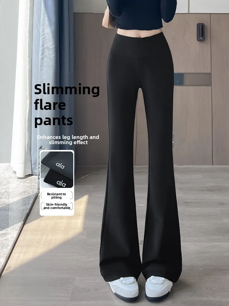 Hohe Taille Yoga Hosen frauen Frühling Herbst 2025, Neue Hochhackige Enge Elastische Abnehmen Fitn Ausgestelltes Hosen Casual Sle