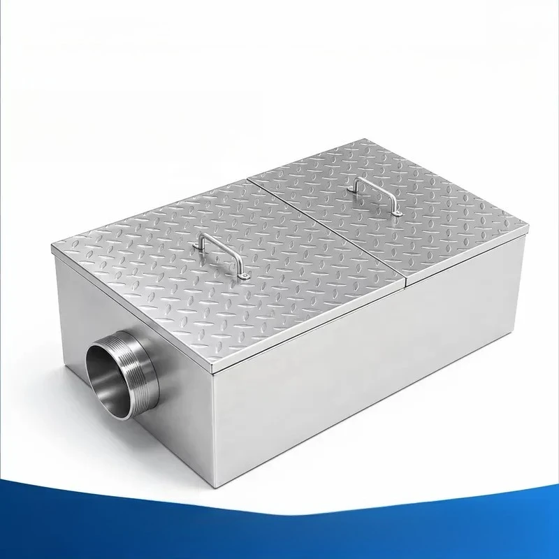 SS304 oil pollution collector, commercial oil-water separator, multi chamber restaurant wastewater interception