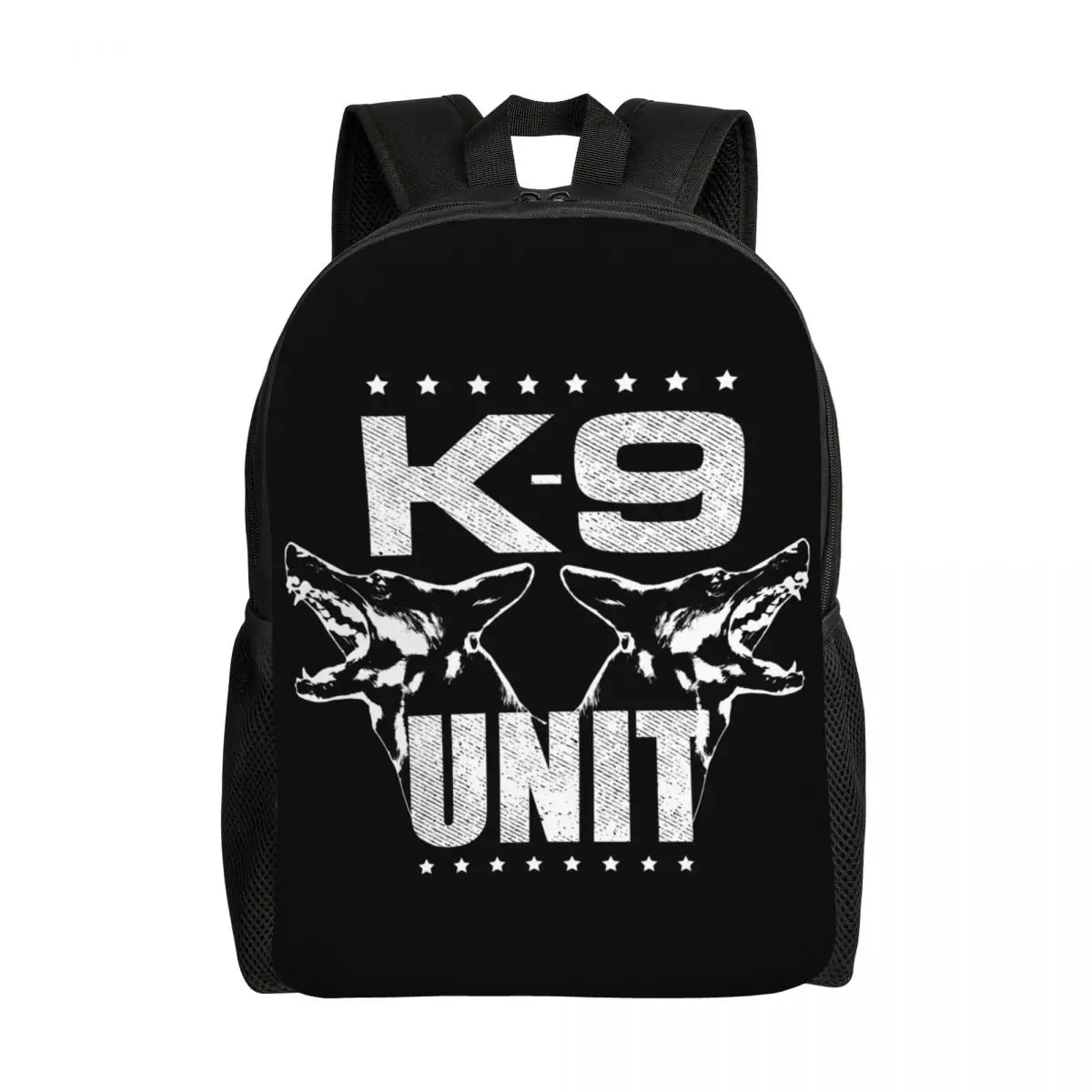 Personalized K-9 Unit Police Dog Backpack Women Men Casual Bookbag for School College German Shepherd Bags