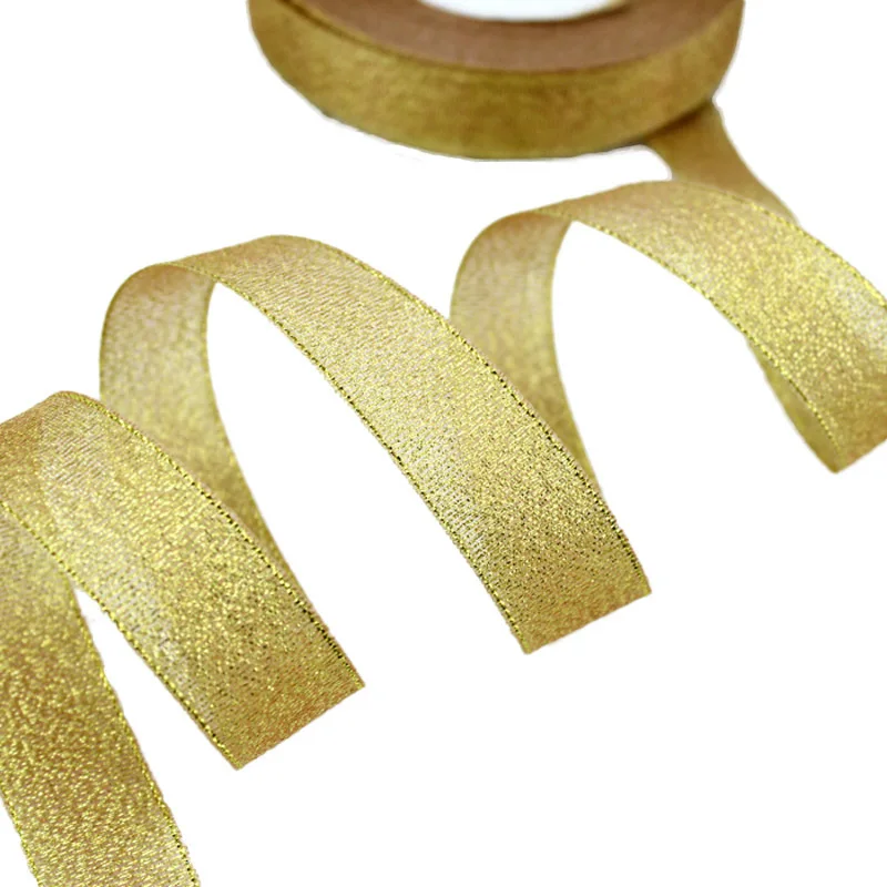(25 jardów/rolka) 3/4 \'\'(20mm) metaliczny brokat wstążka z organzy kolorowy prezent pakiet wstążek hurtowych