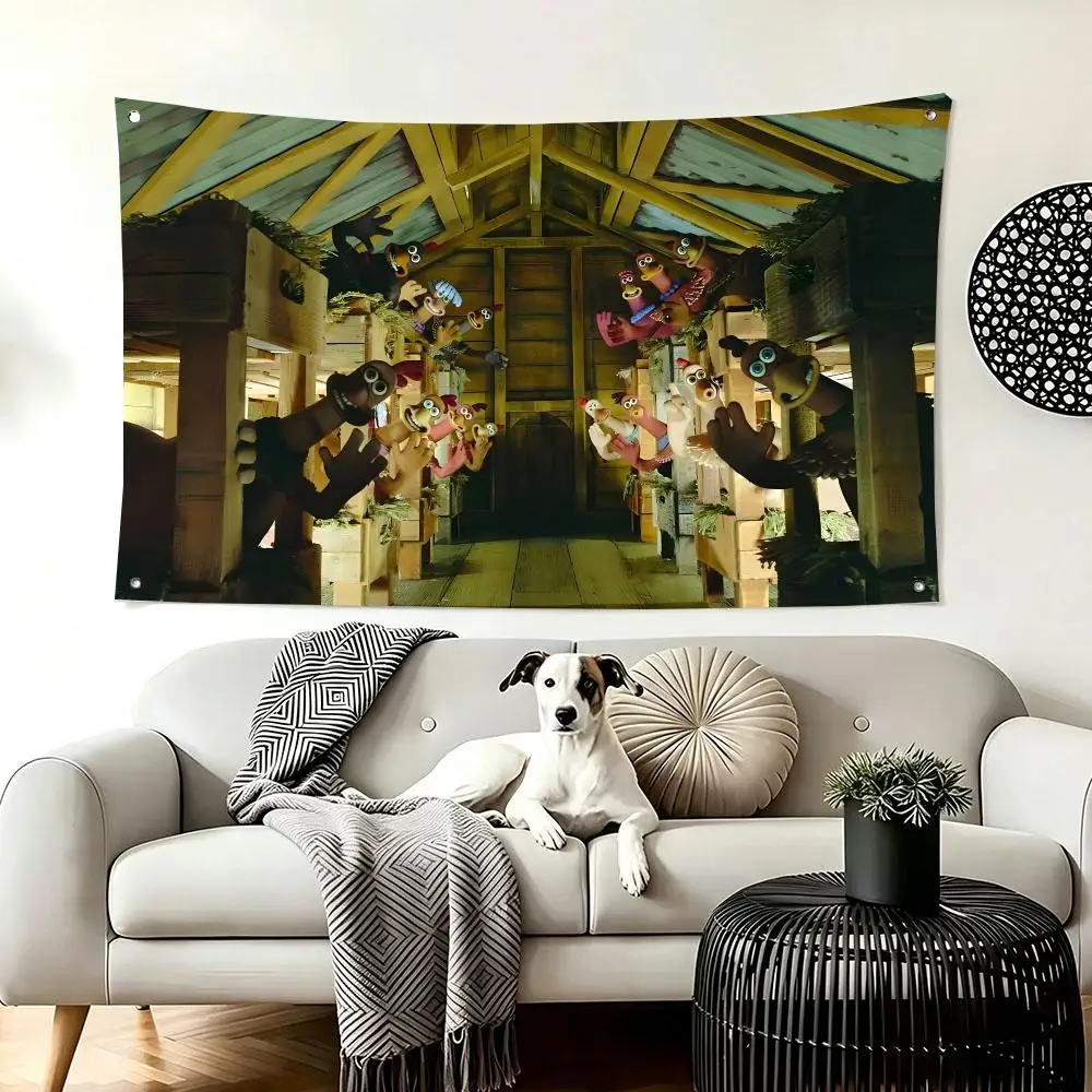 Comedy Movie C-Chicken Run Flags  For Living Room Home Dorm Decor Wall Outdoor Camping Party Banner Gifts
