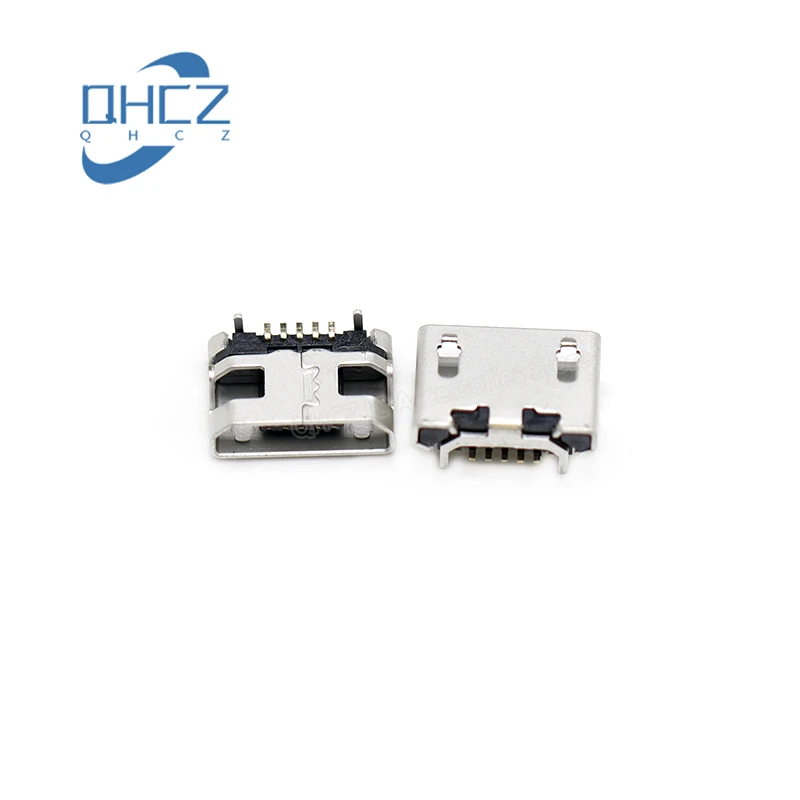 100pcs/lot 5Pin Micro-B SMD Micro USB Connector Female Port Jack Tail Sockect Plug For Android phone data connector