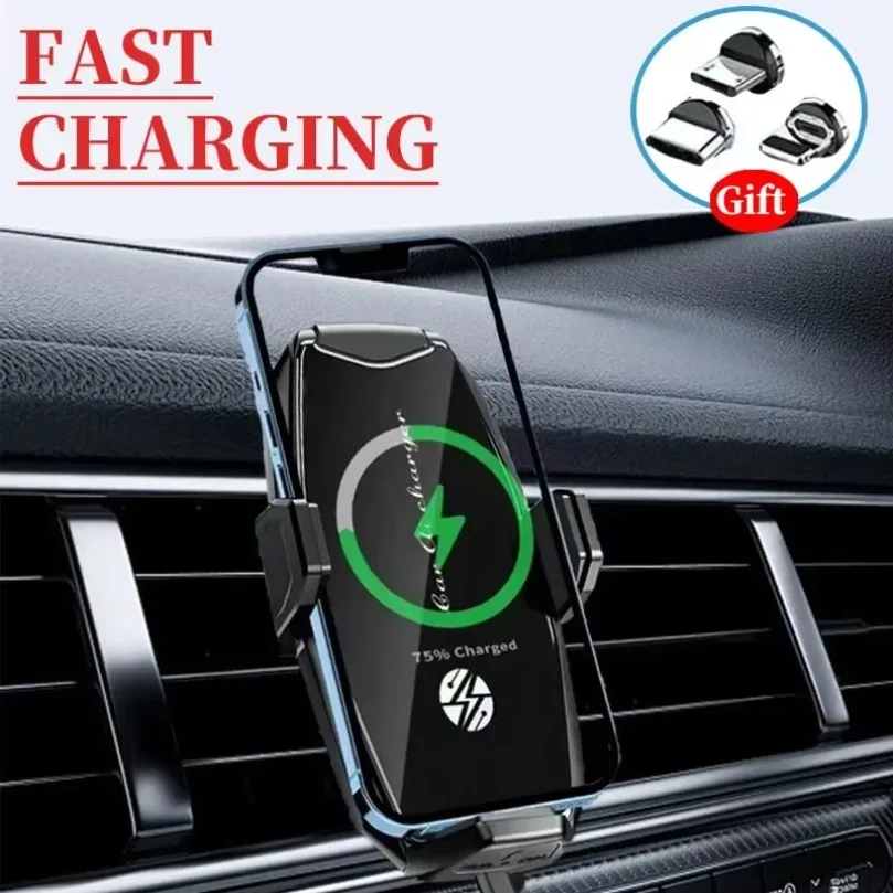 Auto Infrared Sensing Car Wireless Charger Phone Holder Mount Fast Charging Stand for iPhone Xiaomi Samsung Mobile Phones