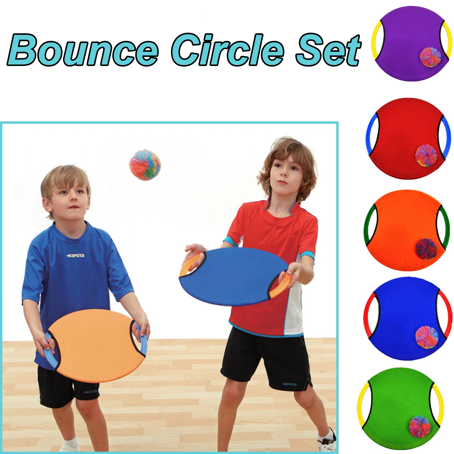 Bouncy Paddle Ball Spiel Set Trampolin Paddel Disc und String Ball Set werfen und fangen Trampolin Sport Bouncy Ring Kleinkind Spielzeug