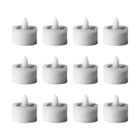 12Pcs Solar Tea Lights LED Candles Waterproof Rechargeable Candles for Party Garden Home