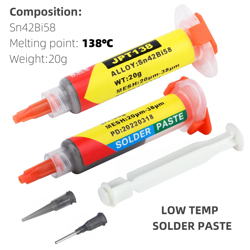 Bleifrei Niedrigen Temperatur Lotpaste Sn42bi58 Schmelzpunkt 138 ℃ Reparatur Schweißen PCB Patch LED Schweißen Tool