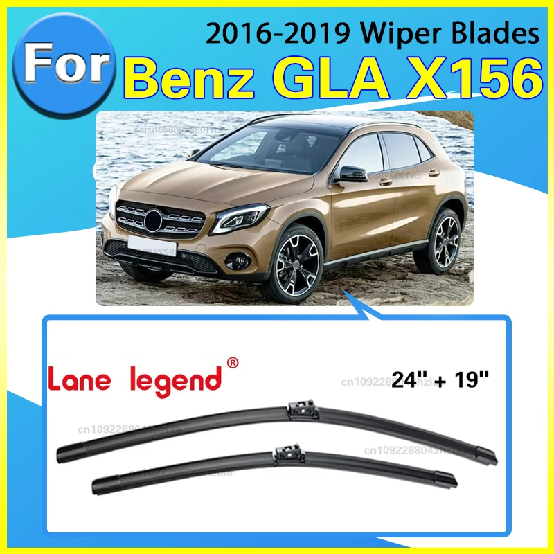 Lâminas de limpador dianteiras e traseiras para mercedes benz gla x156 2016 2017 2018 2019 acessórios para-brisa gla 200 250 180 220 45