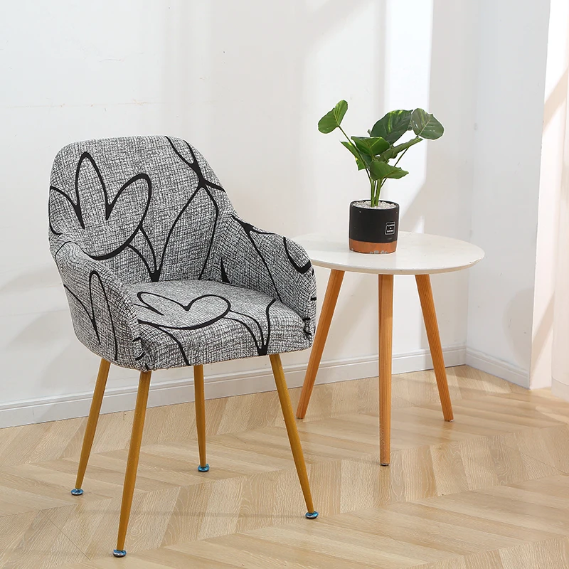 Modern High Arm Chair Cover Stretch Spandex Dining Chair Covers Slipcover Seat Covers for Computer Chairs Office Home