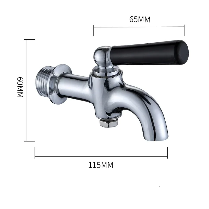 1Pcs New Brass Chrome Long Electric Teapot Faucet Hot Water Bottle Faucet Open Bucket Water Spout Bibcock