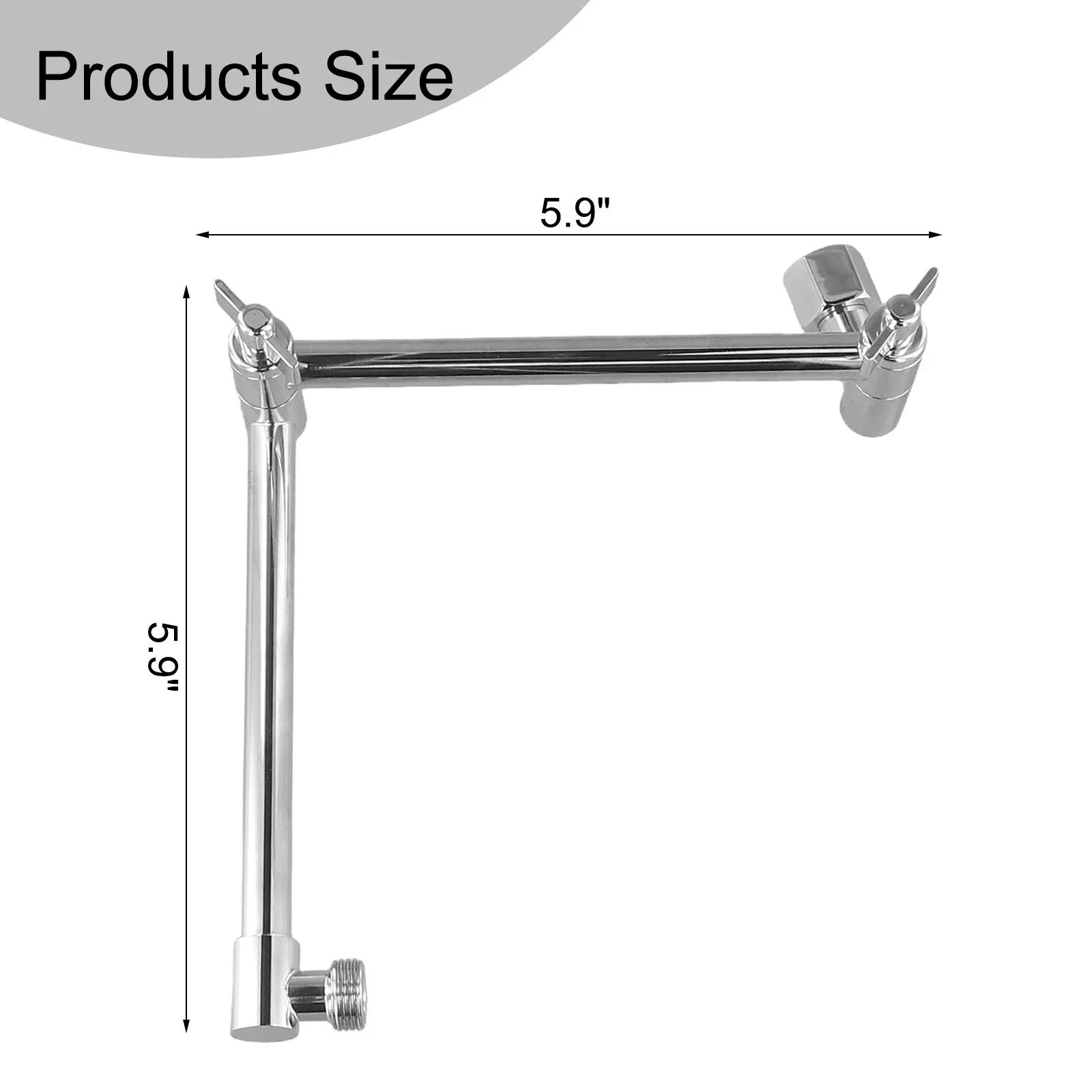 Bathroom Shower Sprayer Accessory 12 Inch Adjustable Extension Bracke Overhead Shower Head Extension Pipe Shower Support Bracket