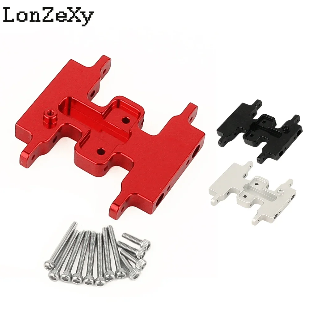 กล่องเกียร์โลหะ1:24 1ชิ้นกล่องเกียร์กลางแผ่นกันลื่นสำหรับโมเดลรถบรรทุกแกน1/24 SCX24อะลูมินัมอัลลอยชิ้นส่วนอัพเกรด