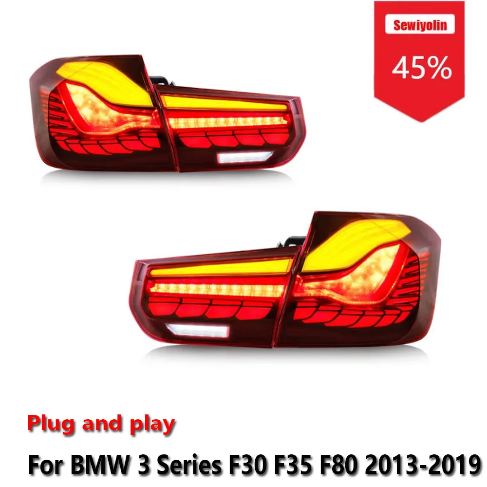 

Автомобильные светодиодные задние фонари Sewiyolin, аксессуары для BMW 3 серии F30 F35 F80 2013-2019, стоп-сигнал поворота DRL Plug and Play