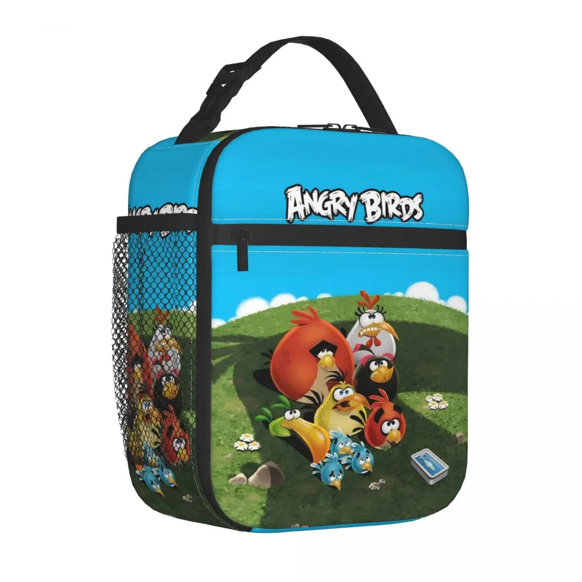 حقيبة تبريد معزولة لألعاب A-Angry Anime B-Birds حاوية الغداء المحمولة، حقيبة الغداء، حقائب اليد للطعام، السفر في المكتب #2