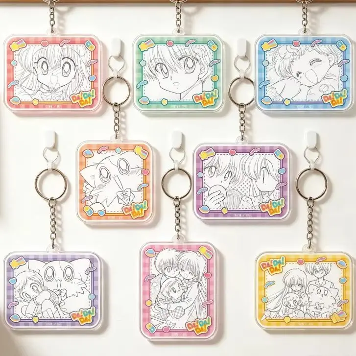 Anime UFO Baby Da! Da! Da! 6cm Kouzuki Miyu Saionji Kanata Acrylic Key Chains Bag Decorations Animation Periphera
