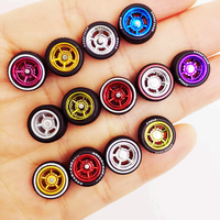 1set 10.8mm 5 Rays 1/64 Alloy Car Wheels with Tires 5-Spokes for Hot Wheel/Matchbox/Domeka/Tomy 1:64 Car Model