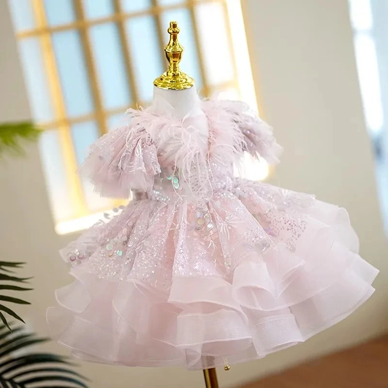 

2024 New Fashion Baby Girl Princess Sequins Tutu Dress Big bow Child Vestido Wedding Party Birthday Xmas Baby Clothes