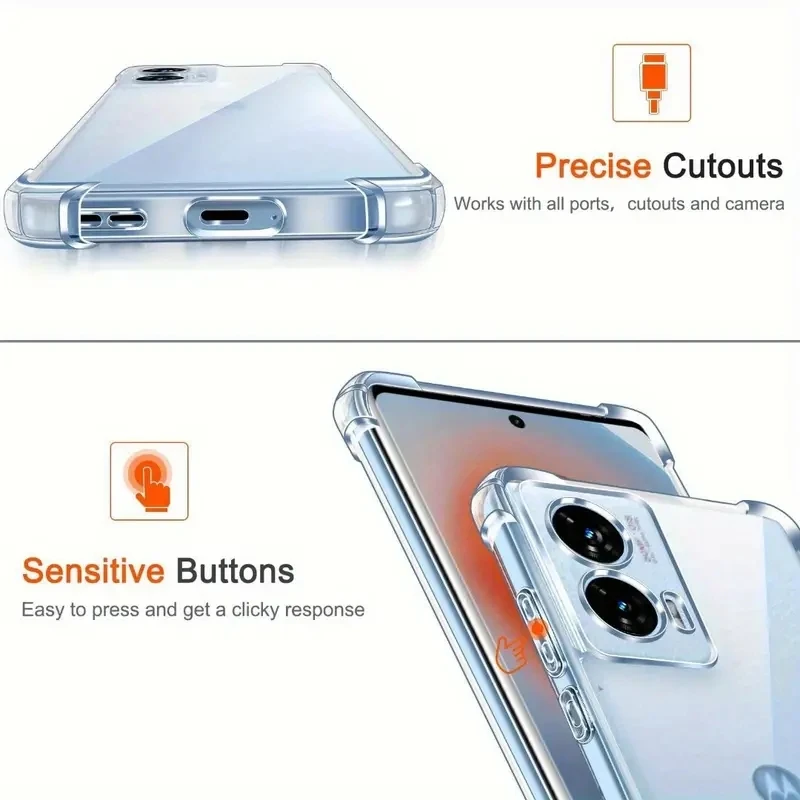 모토로라 모토 G35 G34 5G E13 G05 G15 G72 G14 G04S E14 G32 G56 G24 G06 G86 파워용 두꺼운 충격 방지 실리콘 케이스 보호 커버