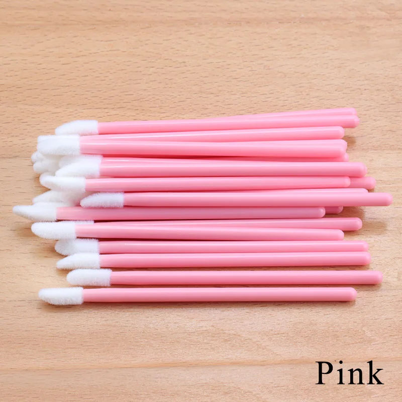 Brosses à cils en cristal, 50 pièces, pour enlever les cils individuels, applicateur de Mascara, pinceaux à lèvres, maquillage, outils d'extension de cils