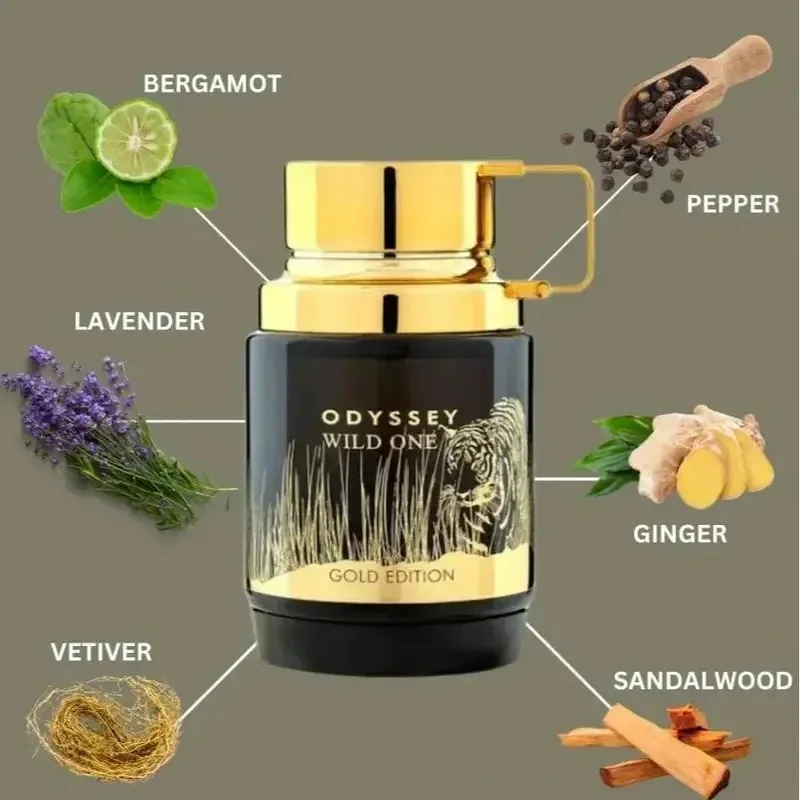 

Armaf Odyssey- Wild One Gold Edition Men's Style -3.4 oz EDP Spray, simple atmosphere