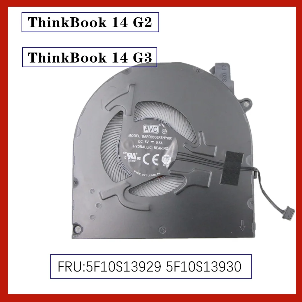 

For Lenovo ThinkBook 14 G2 ThinkBook 14 G3 Laptop Radiator FAN Cooling Fan P/N 5F10S13929 5F10S13930 BAPD0806R5HY001