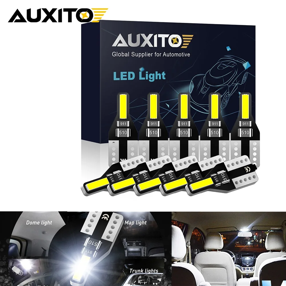 AUXITO 10/2 pz 194 lampadina a LED 168 2825 W5W T10 interni auto Dome mappa porta luce targa 6000K 12V per BMW Audi VW