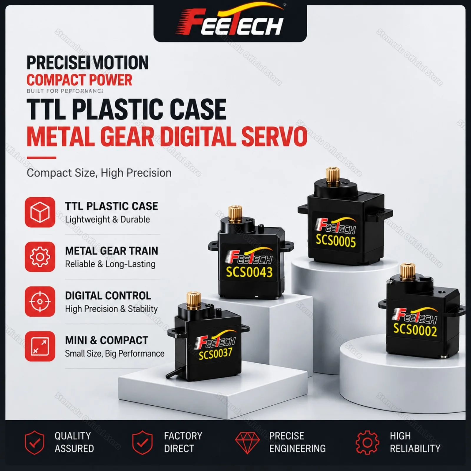 Feetech Metal Gear Micro Servo 2g 3.7g 4.3g 5g for Robotics Smart Devices Mini AI Embodied Intelligent TTL Serial Bus Servo