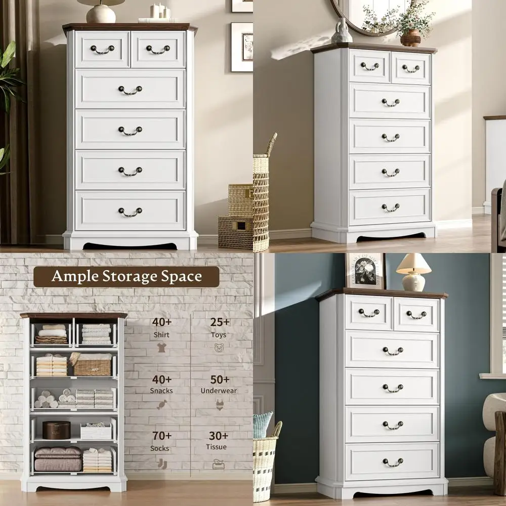 

Деревянный комод в деревенском стиле с металлическими ручками для хранения вещей в спальне или гостиной