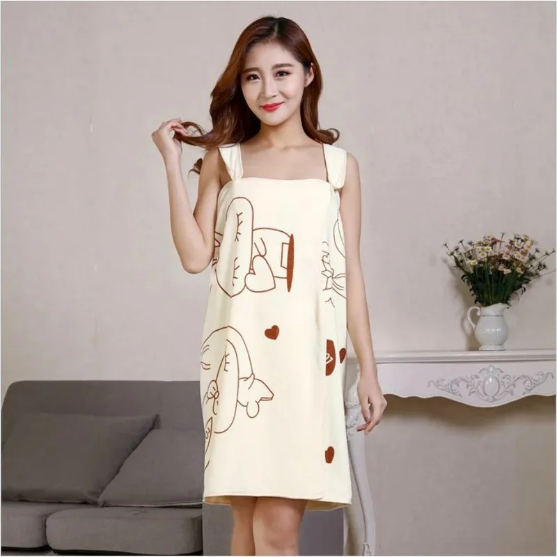 Wearable Bath Towel Superfine Fiber Bathroom Bathrobe Soft Absorbent Towel For Home Skin-Friendly Spa Beach Towels Home Textile
