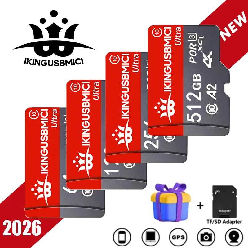 Flash Memory Tf Card High Speed Class 10 32-64-128-256-512gb for Smartphone Premium Fast Reliable Durable Quality High Quality