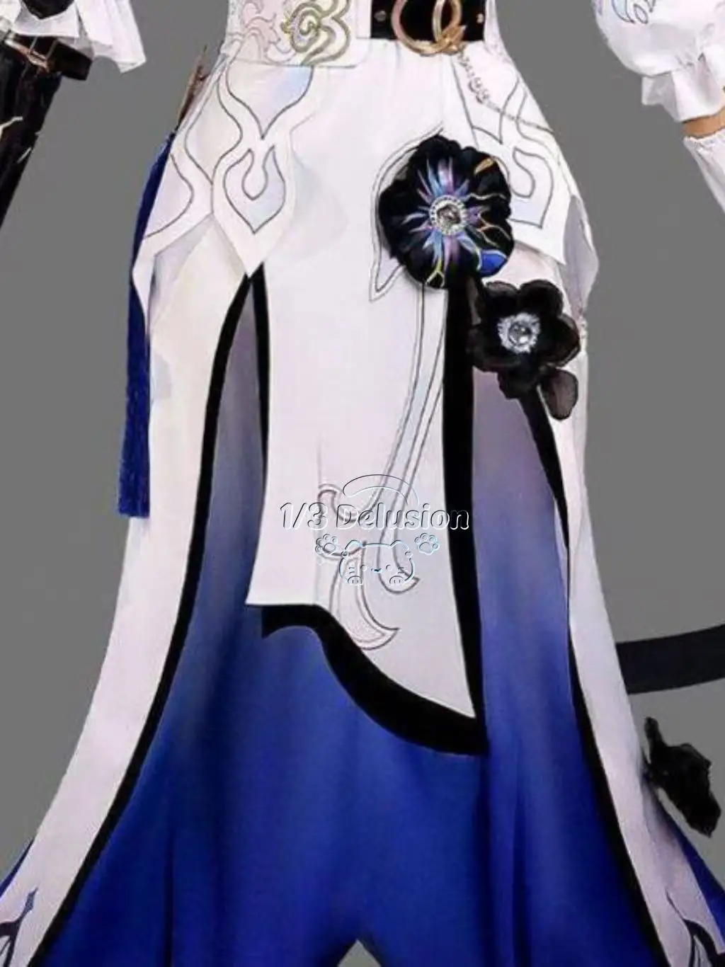 Honkai: Star Rail Constance The Dahlia - Disfraz de cosplay completo, elegante vestido blanco con sombrero y cola, traje de Halloween para juegos de rol