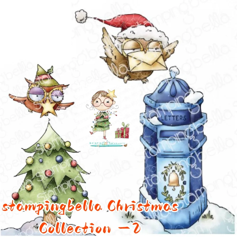 

Christmas 2025 New Stamps Stamps Scrapbooking Background DIY Decoration Craft Embossing Stencil The Boy Is Holding a Gift