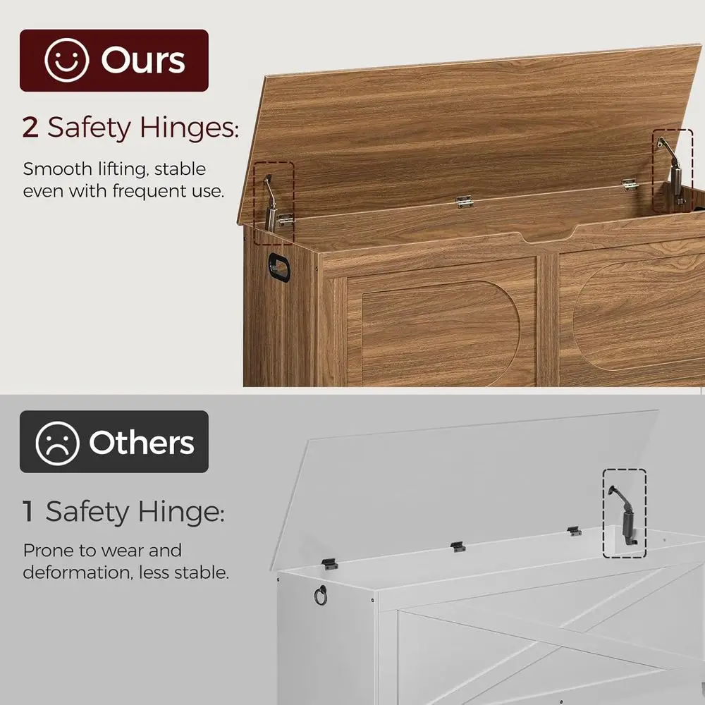 خزانة تخزين خشبية للمدخل باللون البني العسلي مع مقعد أحذية ومفصلتين #4