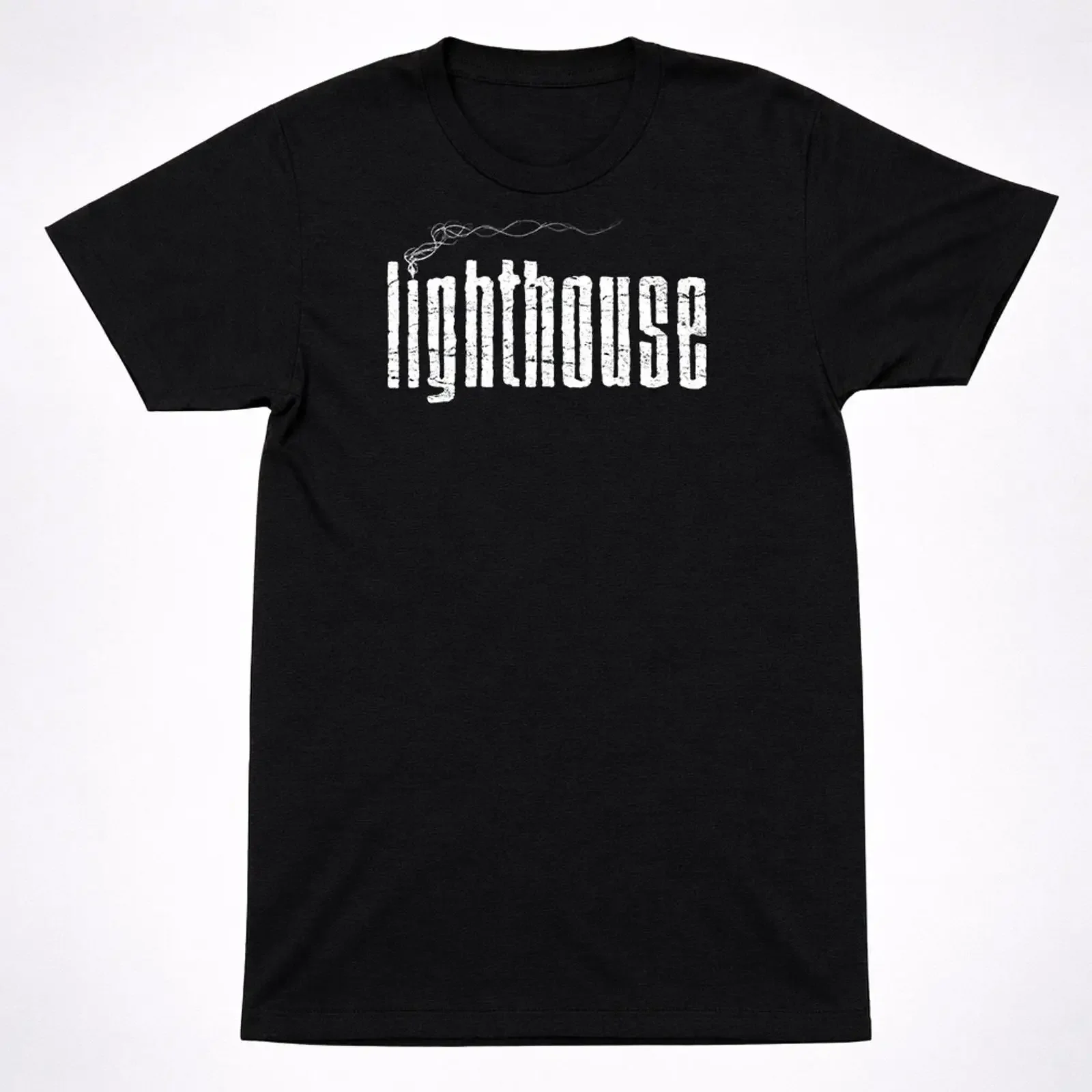 Lighthouse Logo T Shirt Classic Canadian Rock Band Vintage Style Black vintage Washed Stylish designer clothes Versatile