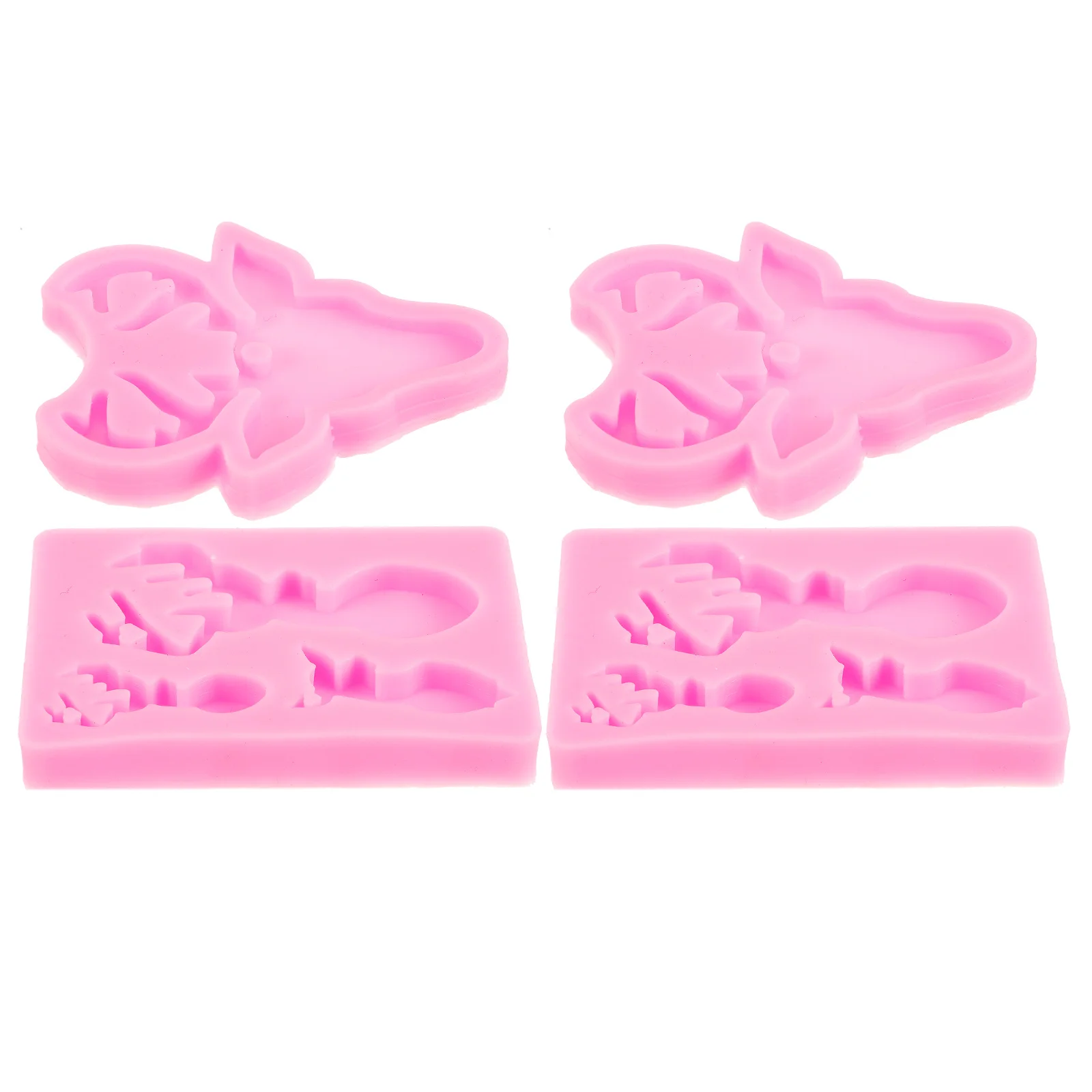 

1Set Deer Head Pendant Mold Silicone Keychain Molds for DIY Animal Decor Craft Making Epoxy Casting Flexible Reusable Non Stick