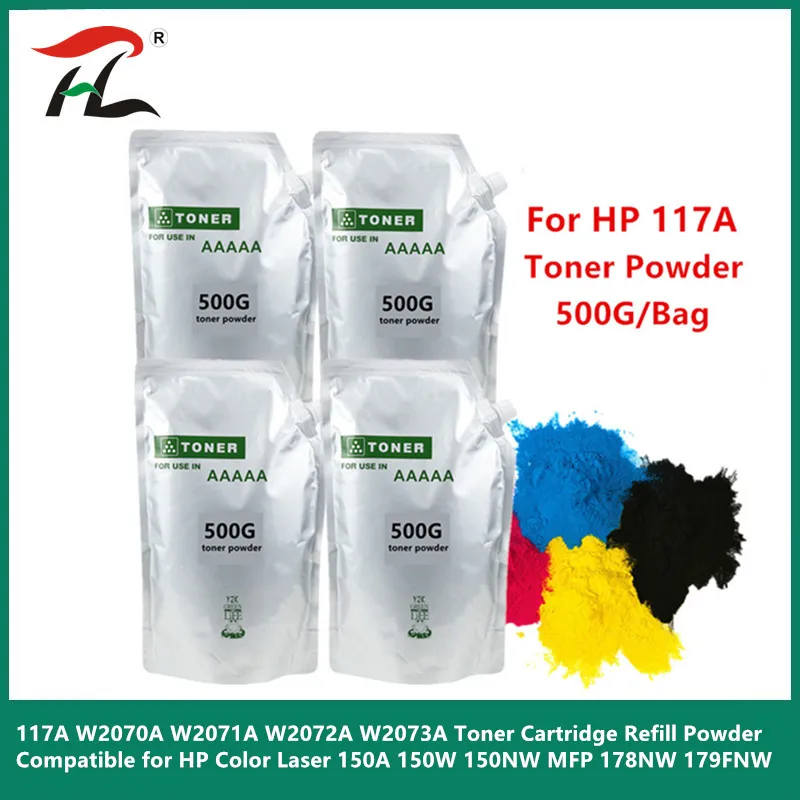 117A W2070A W2071A W2072A W2073A Toner Cartridge Refill Powder Compatible for HP Color Laser 150A 150W 150NW MFP 178NW 179FNW