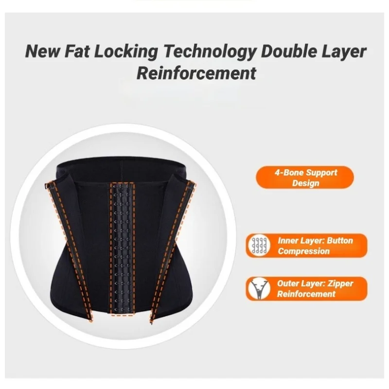 CHUANGERM Slimming Tummy Control Cincher Belt Body Shaper Women's Underbust Corset Waist Trainer Double Pressing Compression