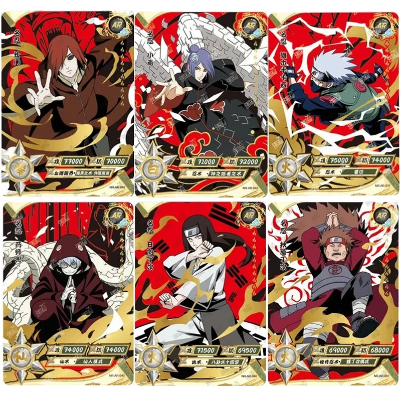 KAYOU Naruto Card AR Series NO.037~048 Anime Character Collection Card Children's Desk Game Board Toy Cartoon Uzumaki Hinata