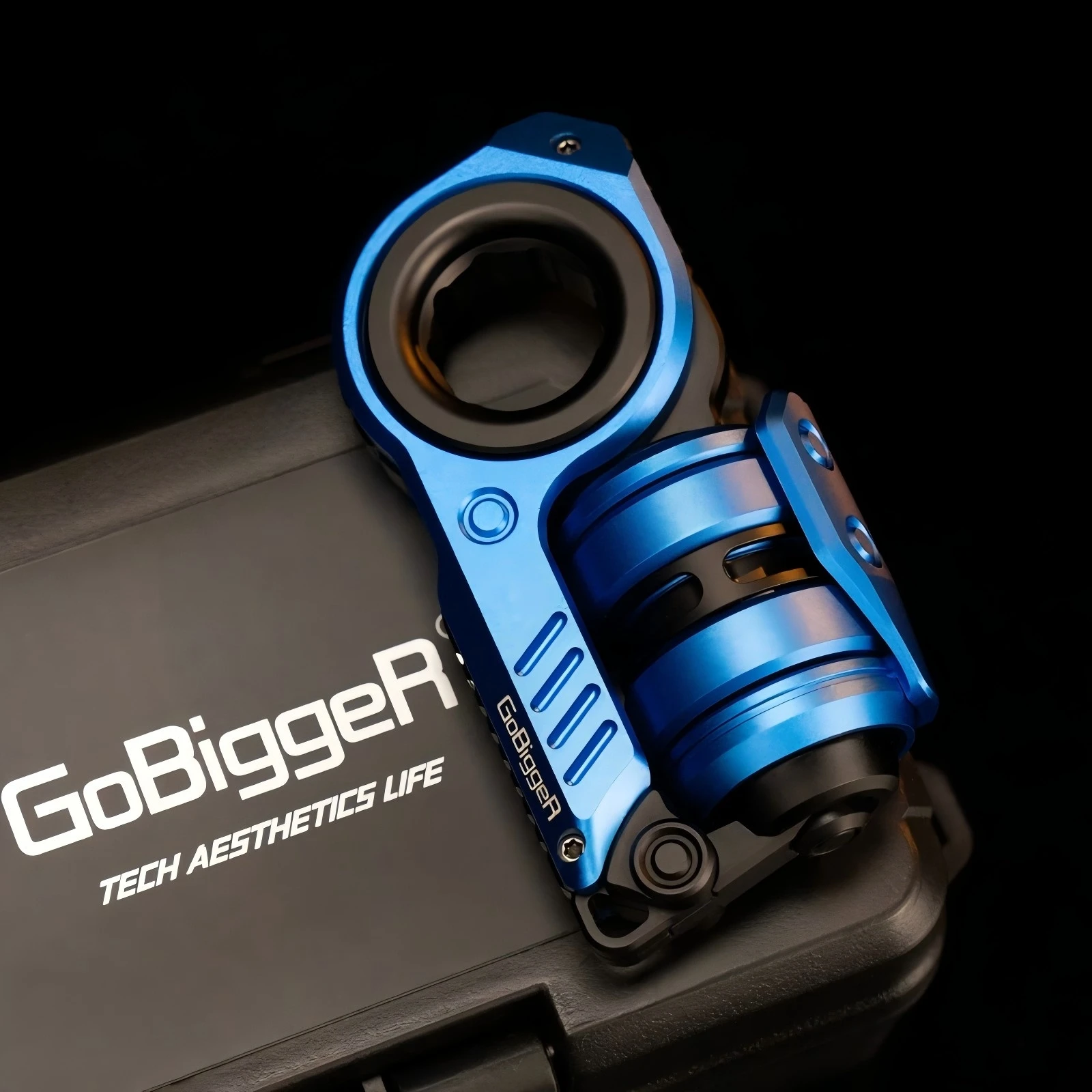 フィジェット EDC スタングレネード 音叉 金属製おもちゃ ケース付き EDC スタングレネード音叉フィジェットスピナーメカニカルラチェット