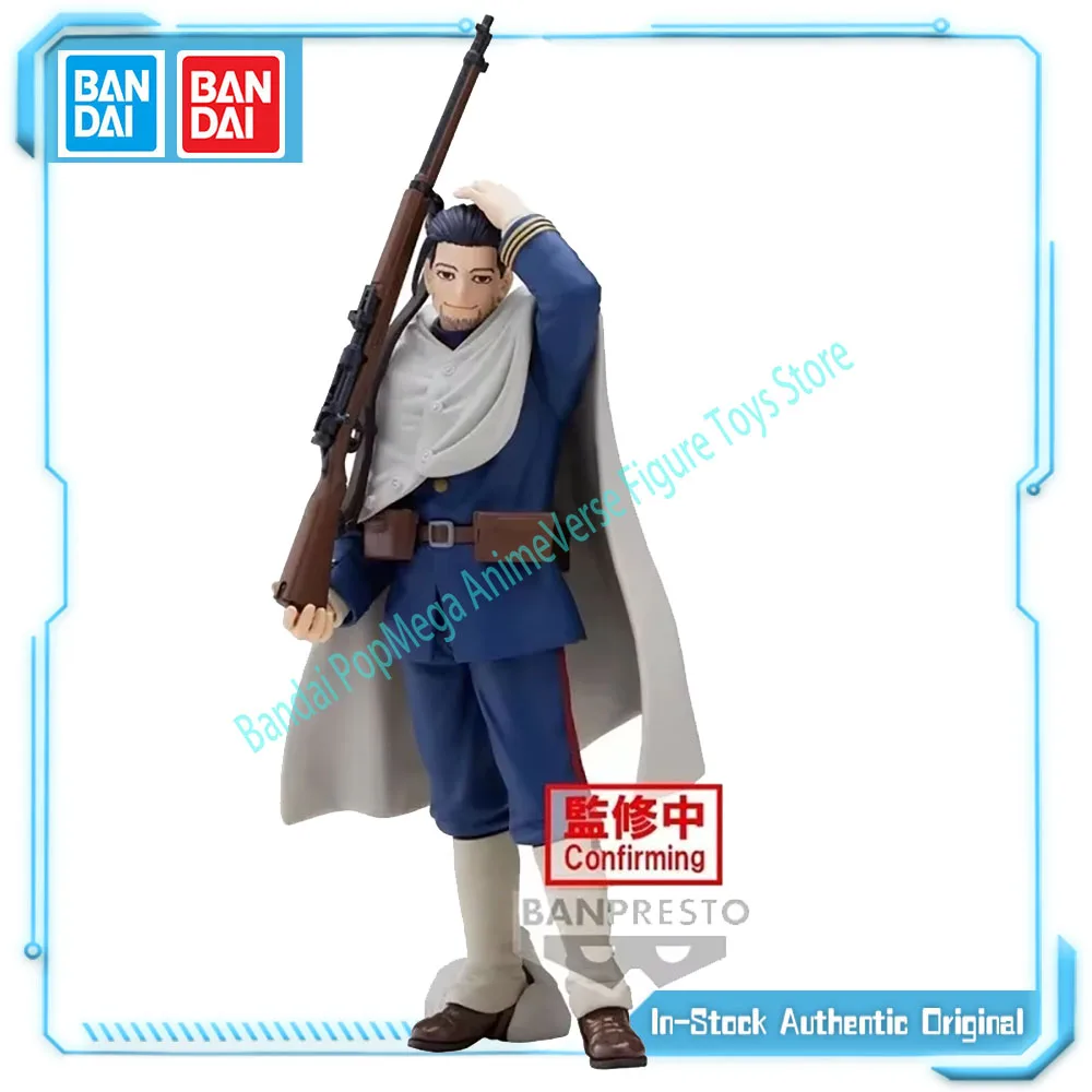 Original Bandai Golden Kamuy Ogata Hyakunosuke 16Cm figura de acción Anime modelo juguetes coleccionables regalo para niños