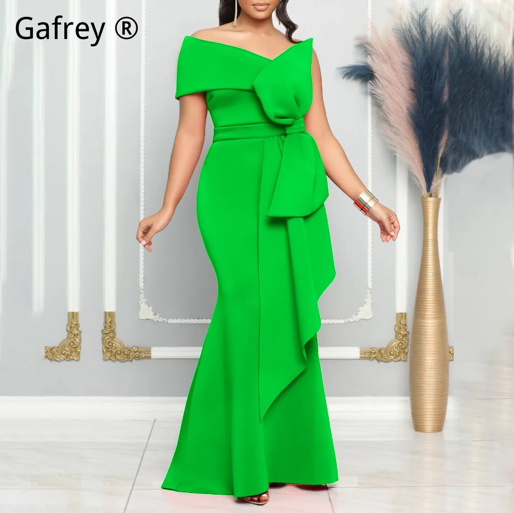 

Новое женское асимметричное платье без бретелек с африканским принтом, сексуальное вечернее платье-футляр на одно плечо, облегающее, для вечеринок и торжественных мероприятий