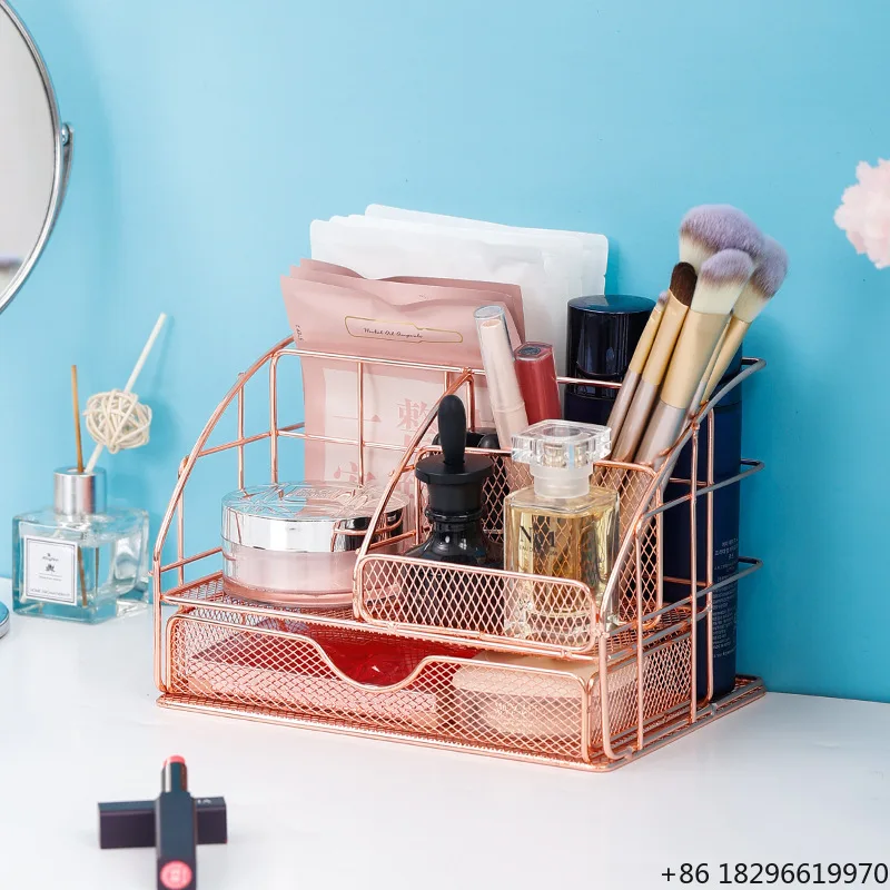 Metal 3-Tier Letter Tray Desk Organizer 5 Vertical File Holders Eco-friendly Multifunction Paper File Folder Stationery Storage