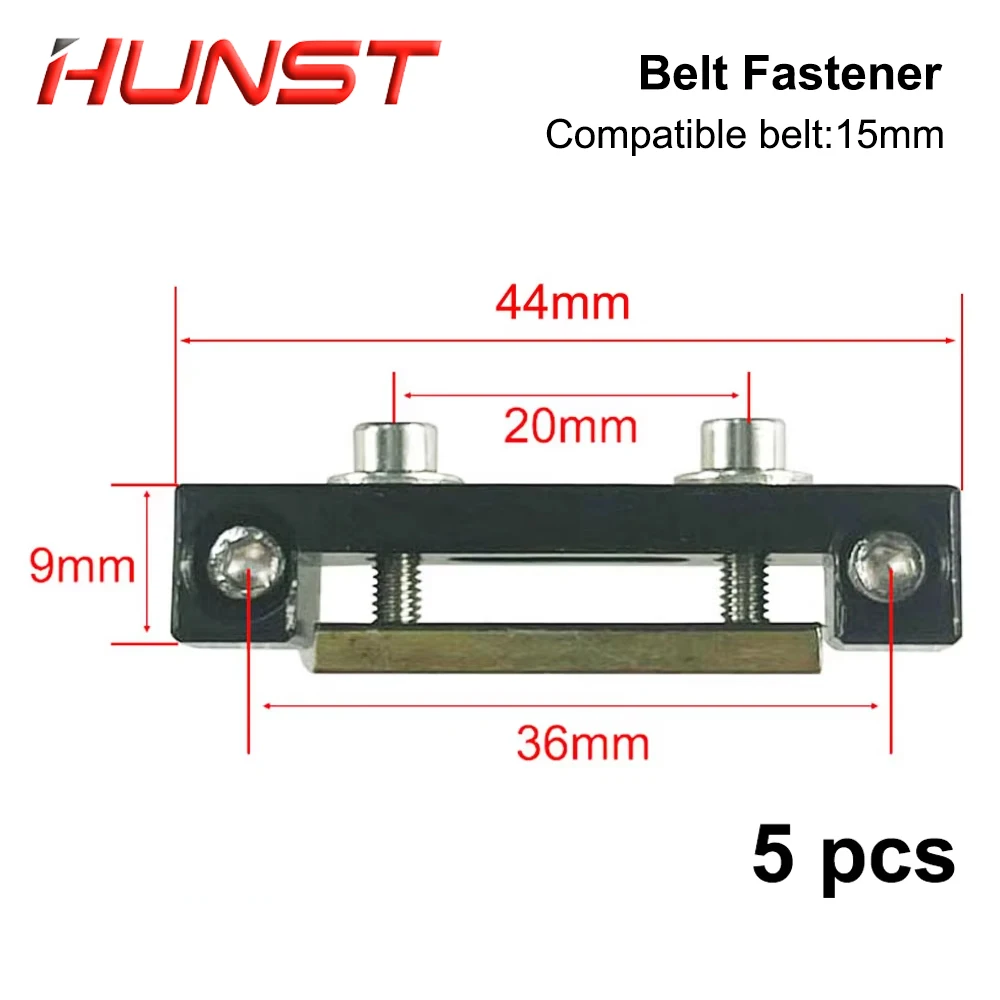 HUNST Belt Fastener For Open Timing Belt Transmission With Width 15mm / 20mm For X/Y Axis Hardware Tool Mechanical Parts